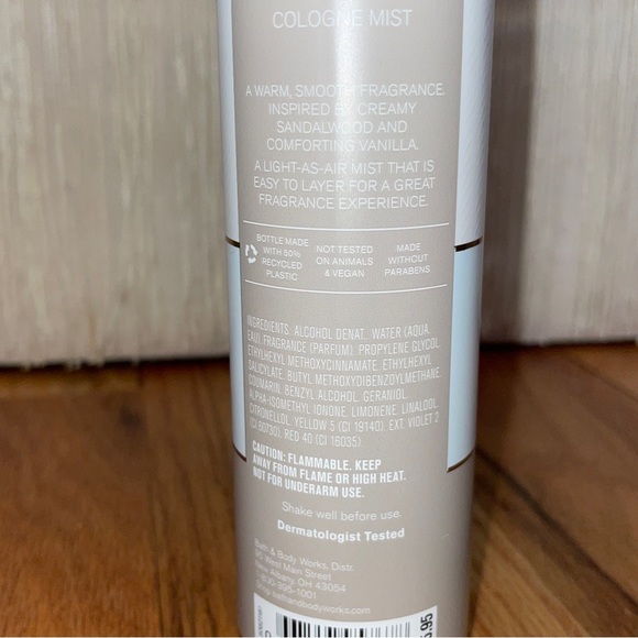 NEW Bath & Body Works Men Cologne Mist VANILLA & PALOS ANTO   spray - Picture 2 of 3